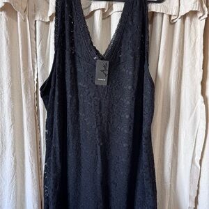 Torrid Black Lace Fitted Tank